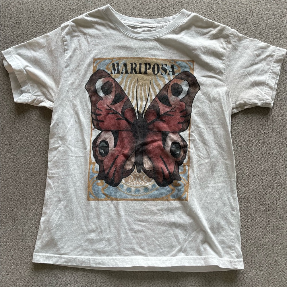 Kohl's Kids Mariposa Butterfly Tee - White and Brown